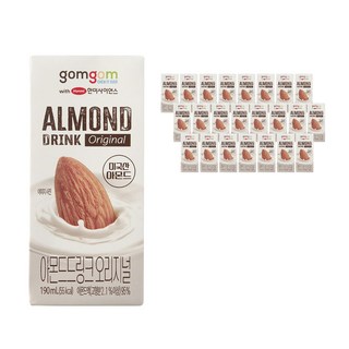 gomgom GomGom杏仁飲 原味, 24個, 190ml