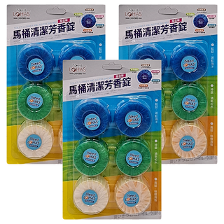 AC6入馬桶清潔芳香錠(綜合味)CHH508, 300g, 3組