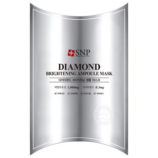 Snp 鑽石亮白精華面膜, 10片, 1盒