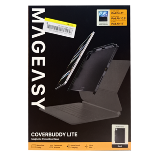 SwitchEasy 魚骨牌 CoverBuddy Lite 磁吸保護殼 支援巧控鍵盤/Pencil, 黑色, 1個