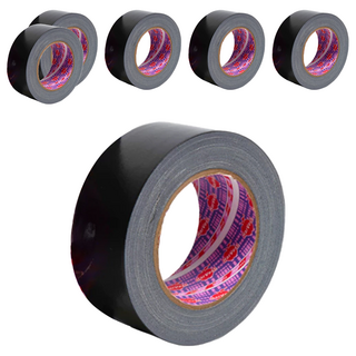 HarVest 蘋果牌 大力膠帶 防水布膠帶 48mm x 25m, 黑色, 6個