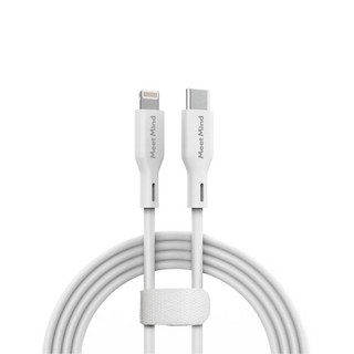 Meet Mind USB-C to Lightning PD 快速充電傳輸轉接頭, 白色, 1個