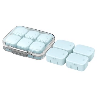 小麥購物 6+4格分裝藥盒 L2111, 1個, 藍色