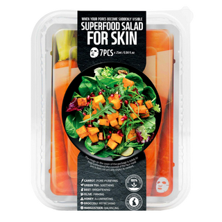 FARM SKIN 超級食物沙拉盒胡蘿蔔面膜組, 7片, 1盒