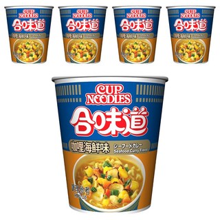 NISSIN 日清 CUP NOODLE 合味道 咖哩海鮮味杯麵 71g, 5入