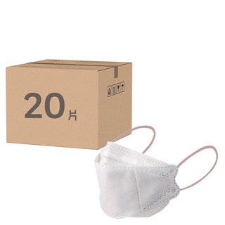 CHACER 佳和口罩 大童4D立體醫用口罩, 雲柔粉白, 10片, 2包