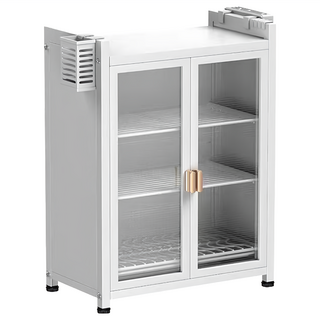 HOUDER 上翻門防塵碗碟櫃, 1個, 3層, 白色