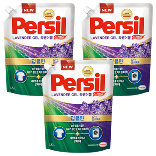 Persil 寶瀅 韓國原裝進口 強效淨垢 薰衣草護色凝露 滾筒洗衣機用補充包, 1.5L, 3包