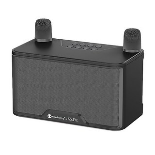 KooPin Newrixing 雙人無線麥克風行動KTV音響組 附收納袋 尊爵黑, 1組, NR-8088