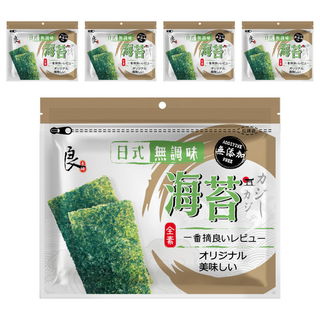 良澔 日式無調味海苔, 25g, 5包