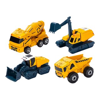 合金鋼甲獸變形機器4件組, 黃色, 1組