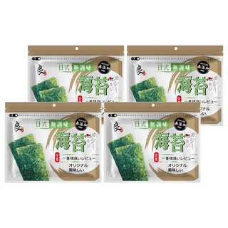 良澔 日式無調味海苔, 25g, 4包
