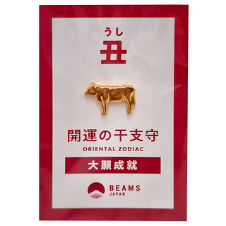 BEAMS JAPAN 吉祥御守 生肖限定 牛 合金材質 日本製造, 1個