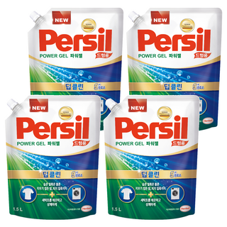 Persil 寶瀅 韓國原裝進口 強效淨垢 滾桶洗衣機專用洗衣精補充包, 1.5L, 4包