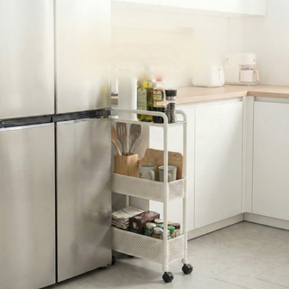 移動式縫隙收納櫃 3層, 經典白