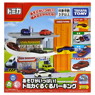 TOMICA 旋轉停車塔 附小車 TW91627 3歲以上適用, 1個