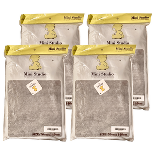 超細纖維浴巾, 灰色, 4條