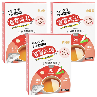 農純鄉 寶寶高湯 鮮蔬魚 4包, 600g, 3盒