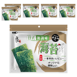 良澔 日式無調味海苔, 25g, 6包