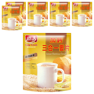廣吉 加鈣三合一麥片 (30公克 X 20包), 600g, 6袋
