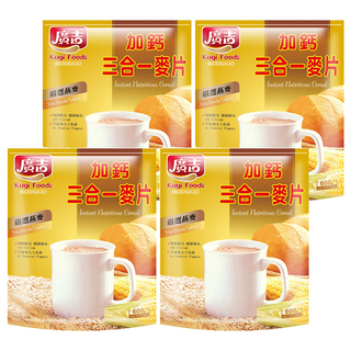 廣吉 加鈣三合一麥片 (30公克 X 20包), 600g, 4袋