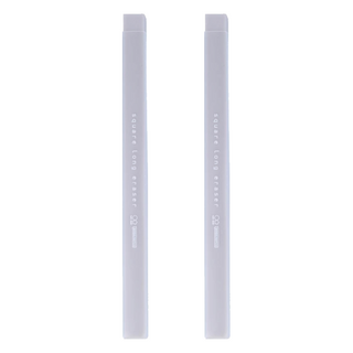 sun-star 大小角度方形長條橡皮擦, 兩用大功效, 容易收納於鉛筆盒和筆袋, 拿鐵米, 2個