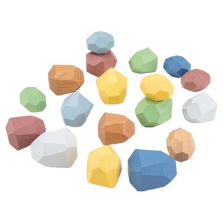 New Classic Toys 幼兒平衡疊石積木 訓練平衡感與手眼協調, 1組, 多色