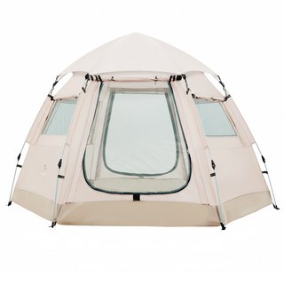 Swiss Mountain 六角圓頂自動帳篷, 米色, 6人