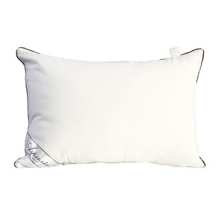 I'm Living 增量款黑邊飯店級超細纖維拉鍊枕芯, 白色, 1件