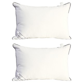 I'm Living 增量款黑邊飯店級超細纖維拉鍊枕芯, 白色, 2件