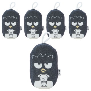 Santan 三麗鷗 卡通沐浴海綿, 酷企鵝 黑白色, 5個, 1個