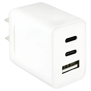 Dr.AV 聖岡科技 TYPE C & USB A 三孔 3.4A USB充電器, 最大17W功率, PB-334AC, 1個