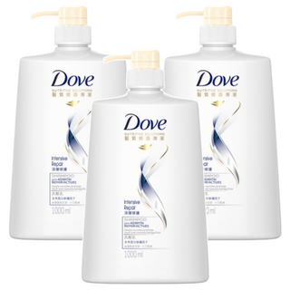 Dove 多芬 深層修護洗髮乳, 1L, 3瓶
