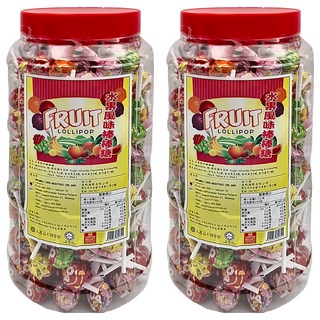 Windmill Fruit 水果風味棒棒糖, 1560g, 2罐