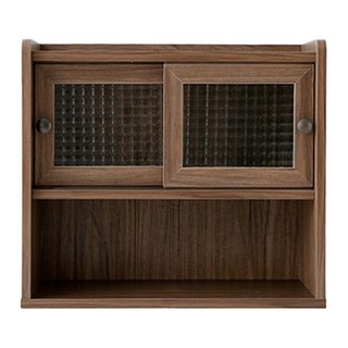 MARKET B Polabo 雙門雙層收納櫃, 47*20*42cm, 深棕色