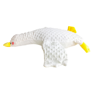 ilody 小白鵝 65cm (嬰兒) 安撫玩偶 適用年齡1個月以上, 愛洛黃, 1個