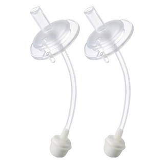 Simba 小獅王辛巴 蘊蜜寬口奶瓶防漏學習吸管組 6個月以上, 透明色, 2組