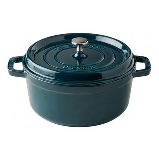 staub 琺寶 琺瑯鑄鐵圓形燉鍋 1003258, 18cm, 海藍色, 1個
