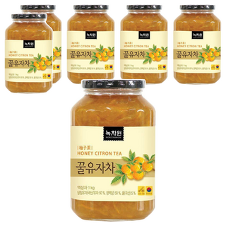 NOKCHAWON 綠茶園 蜂蜜柚子茶 含有豐富果肉 口感飽滿 適合冷沖或熱泡, 1kg, 1入, 6罐