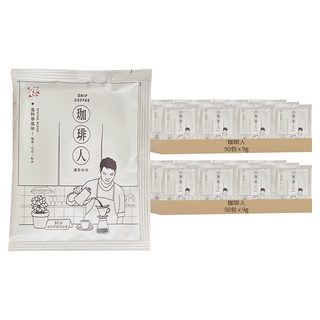 珈琲人 濾掛咖啡 曼特寧風味, 核果可可香氣, 口感圓潤, 9g, 50包, 2袋