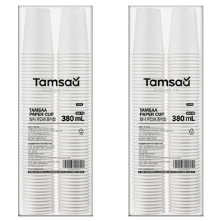 Tamsaa 純白紙杯, 100個, 2組