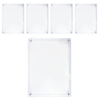 W.I.P 台灣聯合文具 A4證件相框架 壁掛式設計 直/橫皆可使用, 透明色, 5個