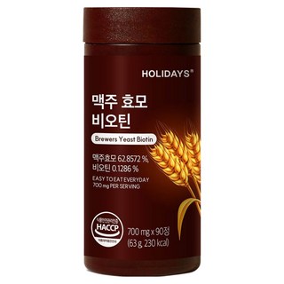 HOLIDAYS 啤酒酵母生物素 90錠, 63g, 1個