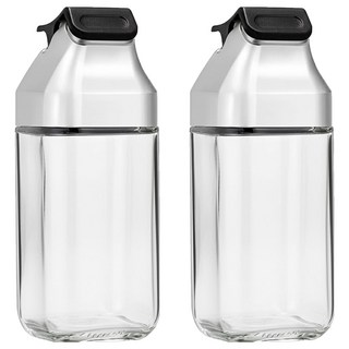 SINOGLASS 一鍵式調味瓶套裝, 2個調味瓶, 2個