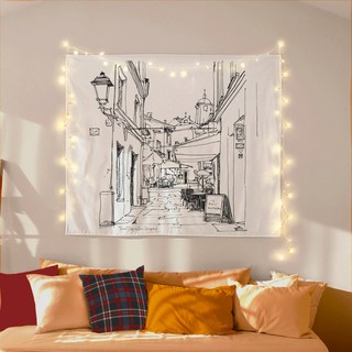 SANGSANG HOO 超大型織物海報, 露台咖啡館