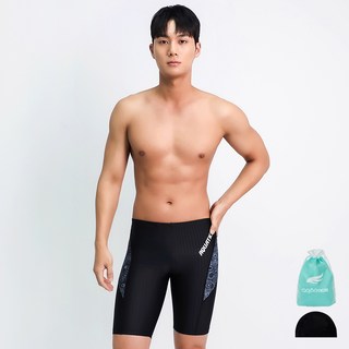 AQUATICA 男款及膝泳褲 BBF01+泳帽+收納袋組