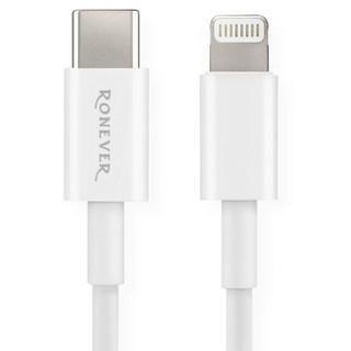 RONEVER Type-C to Lightning 充電線, 1m, 1條, 白色