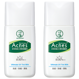 MENTHOLATUM 曼秀雷敦 Acnes 台灣公司貨 多效抗痘UV潤色隔離乳 SPF50+ PA++++, 30g, 2瓶