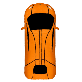 Chinook 賽車造型兒童睡袋, 蠻牛橘, 1個