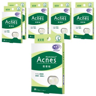 MENTHOLATUM 曼秀雷敦 Acnes 台灣公司貨 痘痘貼 極致薄綜合型, 26片, 6盒